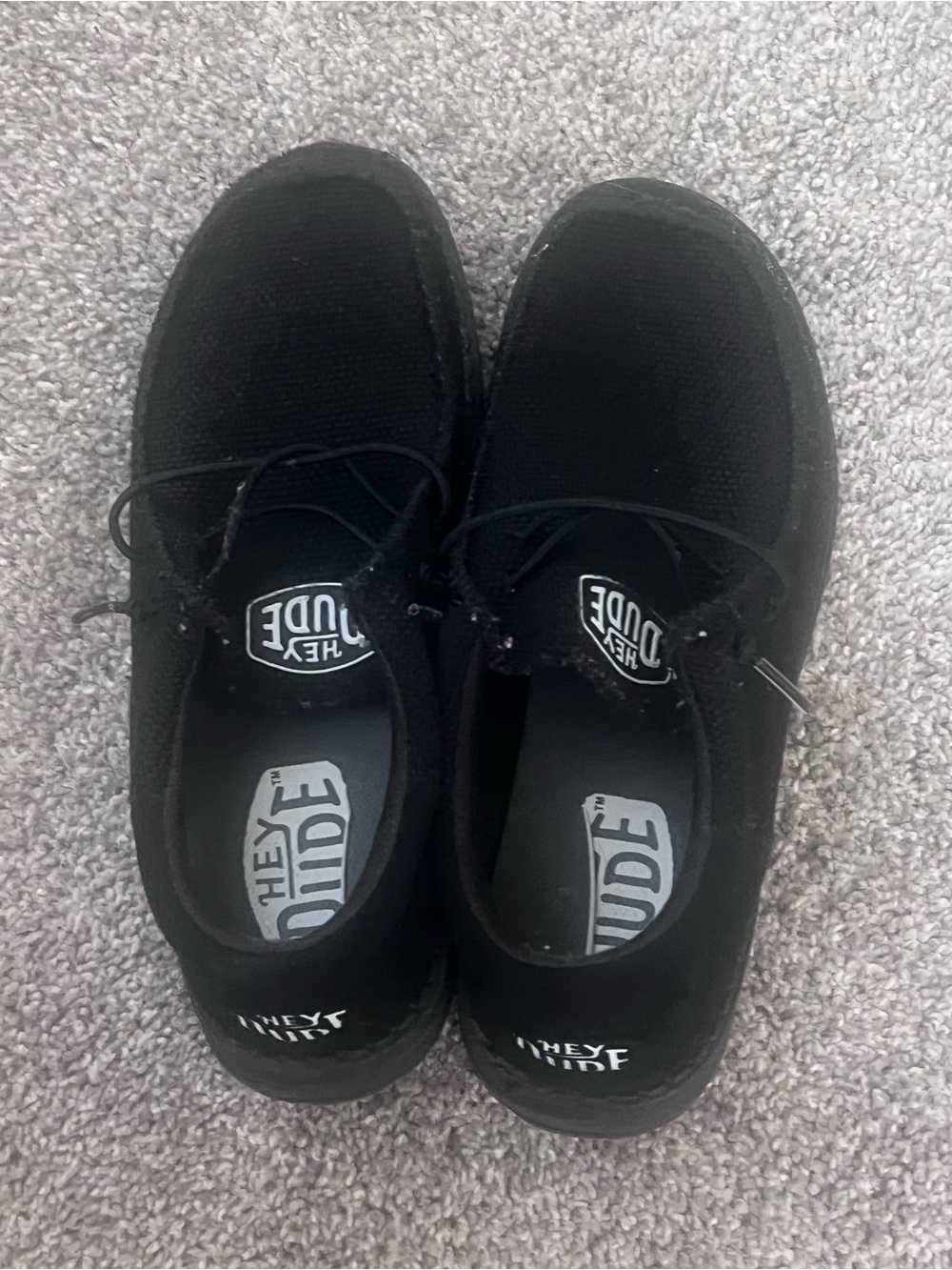 HEY DUDE kids Black Lace-Up Casual Shoes